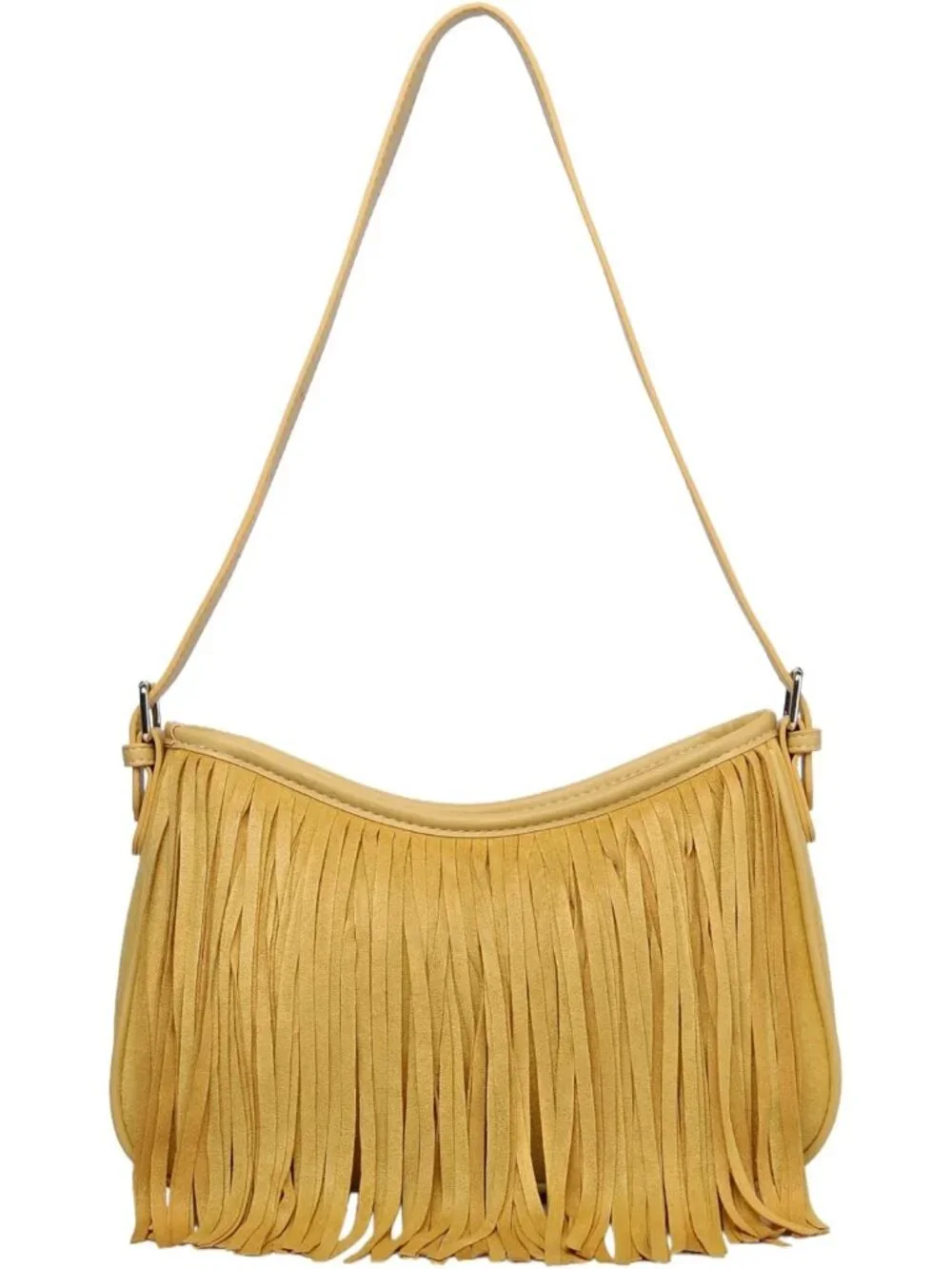 Women's Yellow Imported Underarm Suede Western Classy Stylish Trendy Hobo Bag